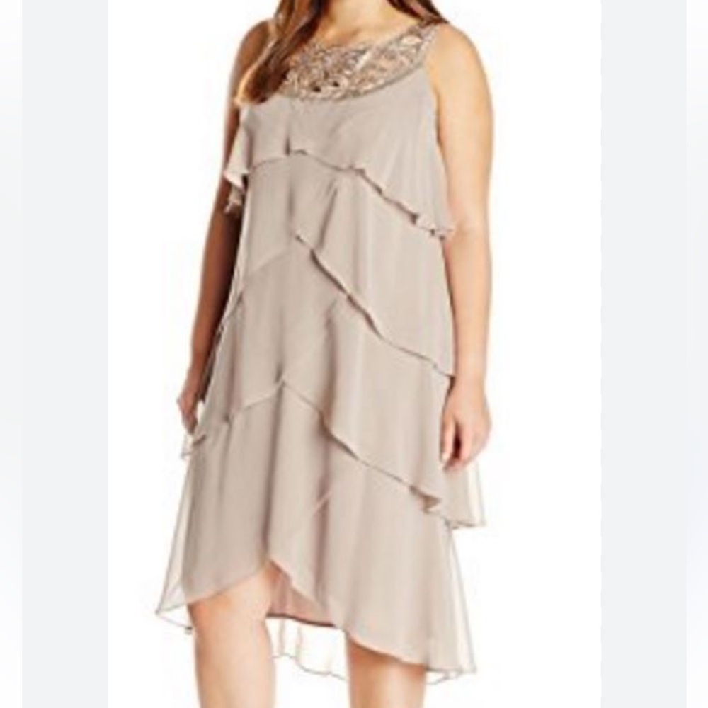 S.L. Fashions Plus Size Cutout Tulip Hem Dress - Picture 11 of 11